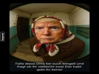 Lustiges Bild mit verkleideter Person