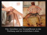 Kontrast: Strumpfhosen in Werbung vs. Realit�t