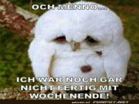 Bin noch nicht fertig mit Wochenende