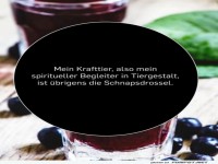 Mein Krafttier: die Schnapsdrossel!