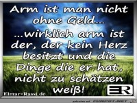 Arm ist man nicht