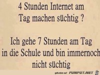 4 Stunden Internet am Tag...