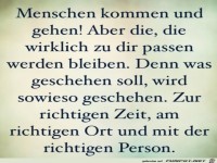 Menschen kommen und gehen