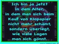 Ich bin ja jetzt in dem Alter