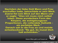 Nachdem der liebe Gott Mann und Frau erschaffen hatte