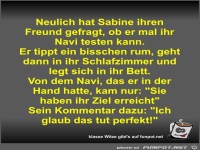 Neulich hat Sabine ihren Freund gefragt