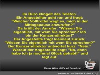 Im Bro klingelt das Telefon