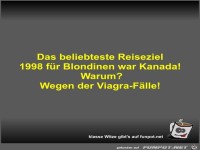 Das beliebteste Reiseziel 1998 für Blondinen war Kanada!