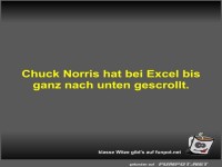 Chuck Norris hat bei Excel bis ganz nach unten gescrollt