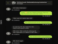 K�hlschrank zu verschenken - Chatverlauf