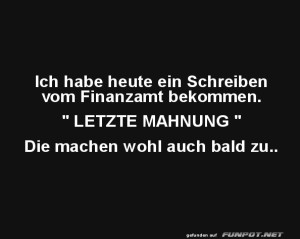 fun-Bild: Finanzamt macht Scherze!