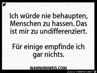 Menschen zu hassen