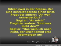 Sitzen zwei in der Klapse