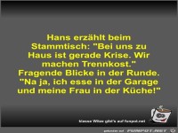 Hans erz�hlt beim Stammtisch