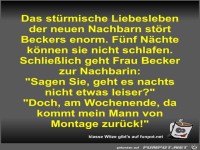 Das st�rmische Liebesleben der neuen Nachbarn st�rt Beckers
