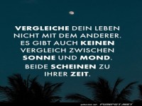 Vergleiche dein Leben nicht