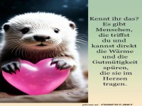Ser Otter hlt ein Herz