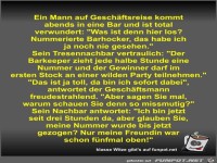 Ein Mann auf Geschftsreise kommt abends in eine Bar und...