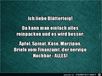 Blätterteig ist spitze