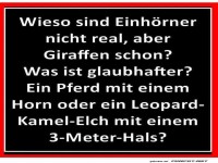 Einh�rner vs. Giraffen: Was ist glaubhafter?