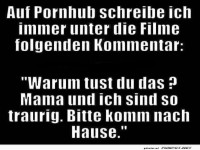 Ich schreibe immer folgenden Kommentar