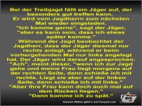 Bei der Treibjagd f�llt ein J�ger auf