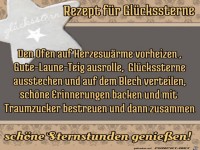 Rezept fuer Glueckssterne