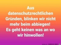 aus datenschutzrechtlichen Gruenden