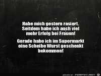 Bekomme wieder eine Wurst geschenkt