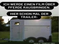 Witz ber Pferde und Trailer
