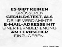 Geduldstest 2.0: E-Mail am TV eingeben