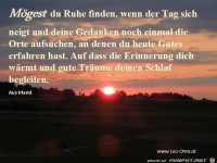 Moegest du Ruhe finden
