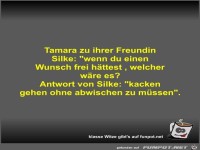 Tamara zu ihrer Freundin Silke