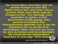 Der faulste Mann Amerikas sitzt mit seinem Kumpel in einer