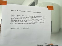 Lustiger Aushang