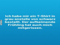 Frühlingsgefühle und T-Shirt Farbenwahl