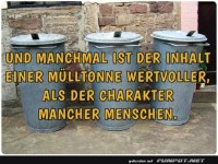 Wertvoller Inhalt einer Mlltonne