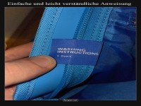 Humorvolle Waschanleitung