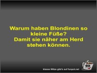 Warum haben Blondinen so kleine Füße?