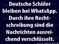 Deutsch Sch�ler bleiben bei whatsApp...