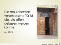 Die am sichersten verschlossene Tuer