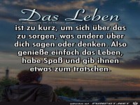 Das Leben ist zu kurz