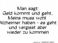 Witz �ber das Vergessen von Geld