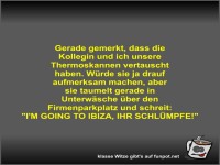 Gerade gemerkt, dass die Kollegin und ich unsere...