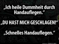 Humorvolles Zitat ber Handauflage