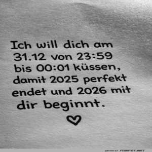 herz-Bild: Neujahrs-Kuss: Der Countdown l&auml;uft!