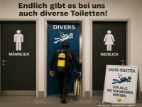 Taucher in der Toilette: Auf Tauchgang in Vielfalt!