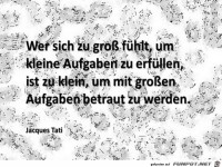 wer sich zu gross fuehlt