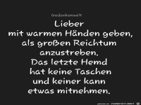 Mit warmen Haenden geben