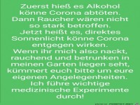 Ich führe medizinische Experimente durch